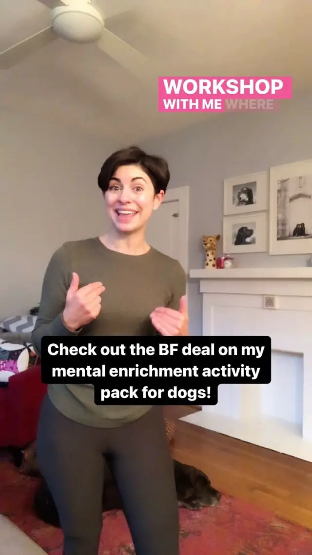 Check this out!! Thru Sunday night, grab my mental enrichment activity pack for just $19 and get a BONUS exclusive Group Workshop about Canine Enrichment! 

During the live workshop you’ll learn:
* How to make the activities in the course easier or more difficult
* Variations based on your dog’s needs
* Tips to adjust enrichment for puppies, seniors or special needs pups
* More winter enrichment ideas! 
Link in B I O to enroll and grab this deal!